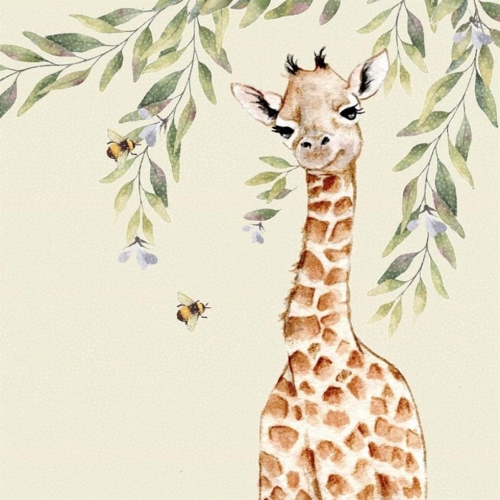 Karnet Swarovski kwadrat CL4712 Zyrafa, Clear Creations, 159x167mm, fara text, cu coperta