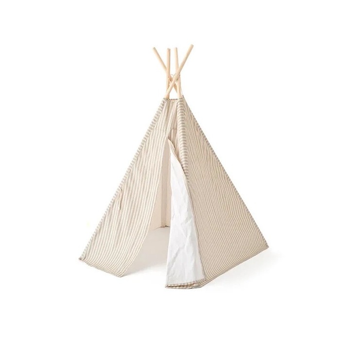Gyerek sátor Kid's Concept Tipi, 110x110x160cm, 100% pamut, fenyő
