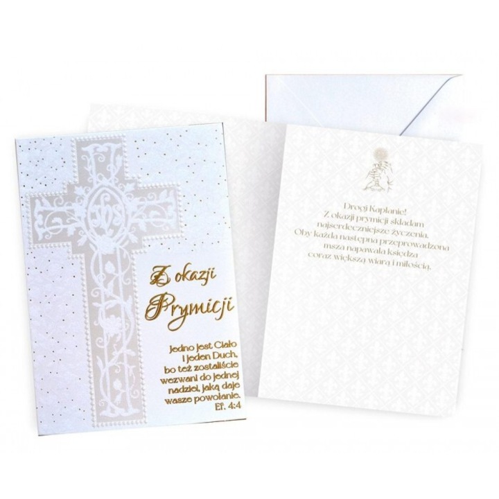 Karnet B6 Prymicja, Kukartka, colorat, 16.6x11.7cm, cu envelopa