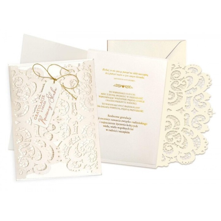 Karnet Rocznica slubu, Kukartka, 14,5x19,5cm, cu coperta asortata, 2024