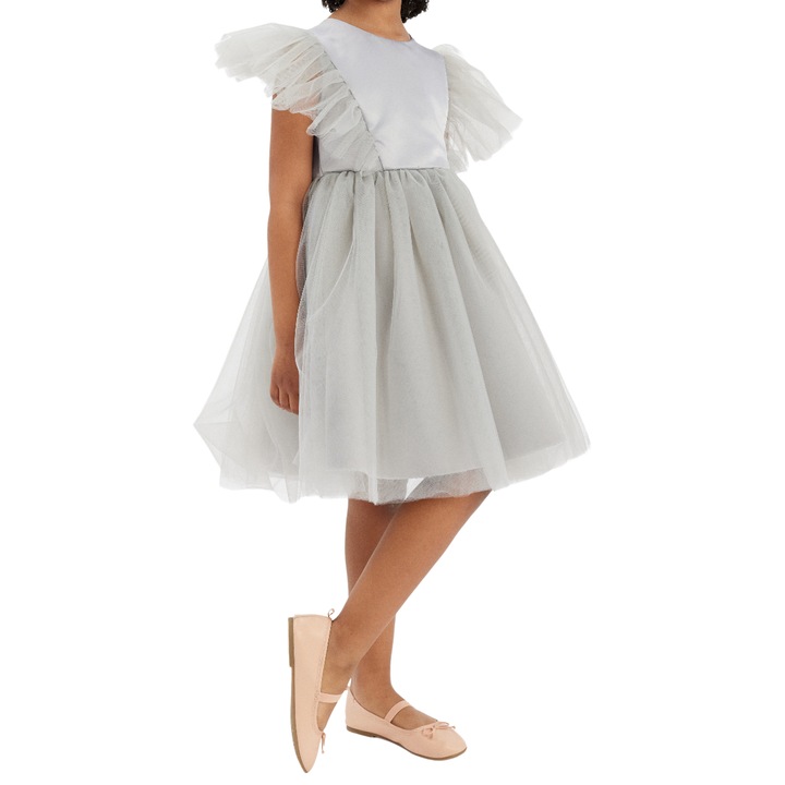 Rochiță Elegantă Fetiță Marcella Gri – Ideală pentru Evenimente Speciale