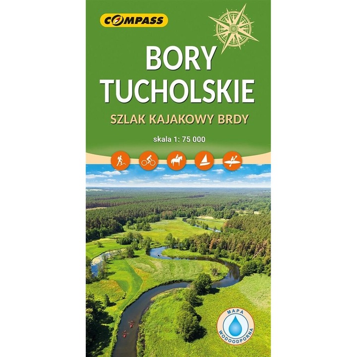Mapa Bory Tucholskie 1:75 000, Compass, laminata, 68x98cm, 2024