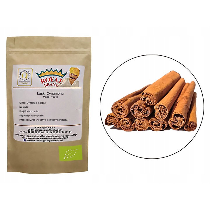 Scortisoara cejloan batoane de scortisoara in bastonase bio 100g ecologic Royal Brand