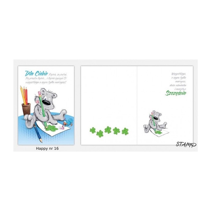 Karnet Happy B6, Stamp, coperta model nr 16, 183x132mm