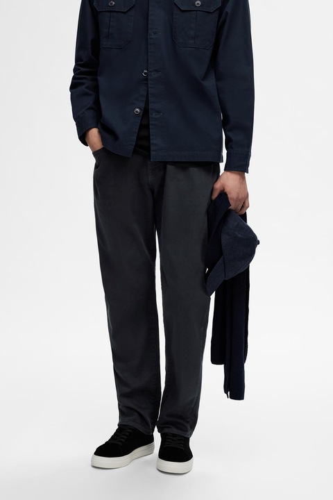 Selected Homme, Straight fit farmernadrág, Sötétkék