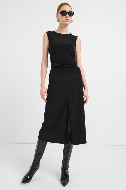 Pieces, Танк топ с овално деколте, Черен