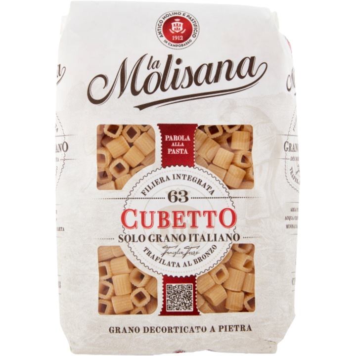 Paste Cubetto N.63, La Molisana, 500g, forma unica, fara conservanti