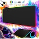 MousePad Gaming Profesional EXCITAT®, Iluminat RGB LED XL, Pentru Gaming, Suprafata Textila Premium, Birou, Office, Antiderapant, Cusaturi Anti-Rupere, Waterproof, Alimentat prin USB, 300x800mm, Negru