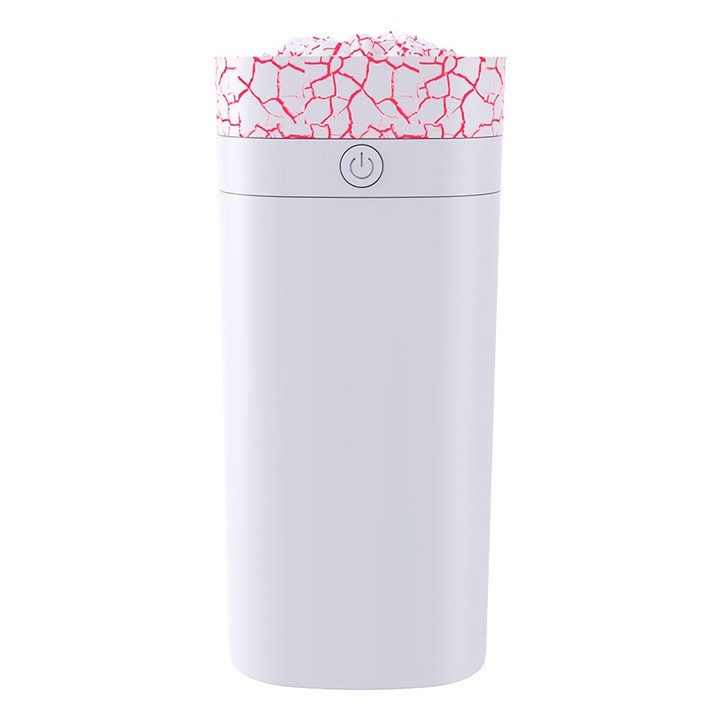 Ultrahangos párásító kettős spray-vel, 600 ml, 7 színű éjszakai fény, aromaterápia, aromaterápiás gép, mini hordozható, növényi táplálék, hálószoba, beltéri iroda, személyes iroda, fehér