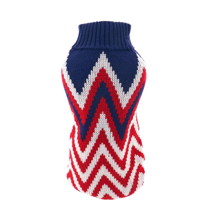 Pulover tricotat pentru caini, Marimea S, P25, Ropet