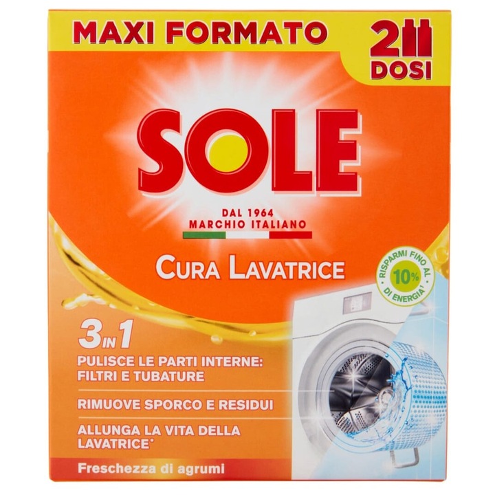 Talpa mosógép tisztító oldat citrus illattal, 2 db 2x250 ml