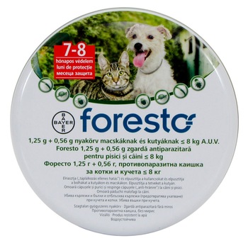 Zgarda antiparazitara Foresto S - caini, pisici sub 8kg Zgarda antiparazitara Foresto S - caini, pisici sub 8kg
