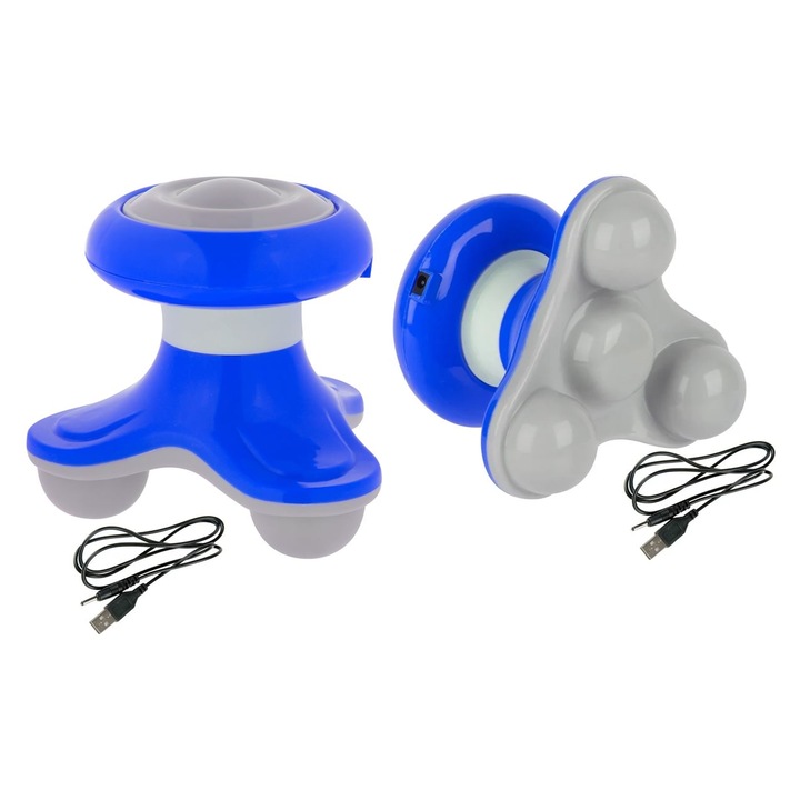 Комплект мини масажори, 3 ААА батерии, USB, 10x10x8 см, 2 броя