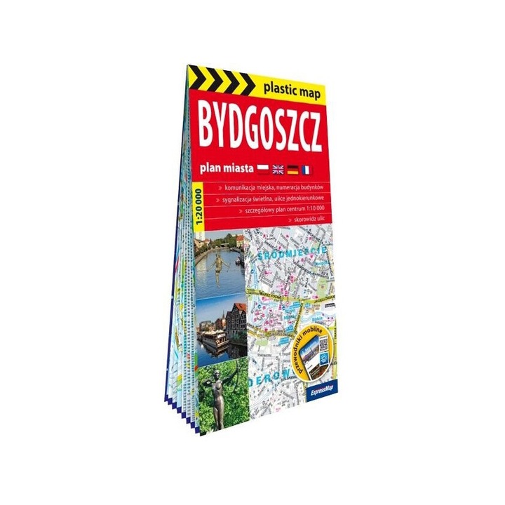 Plastic map Bydgoszcz 1: 20 000, ExpressMap, 229x131 mm, 2 pagini