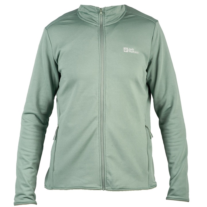 Спортно горнище от полар, Jack Wolfskin Pack and Go FZ W 1710681, Зелен