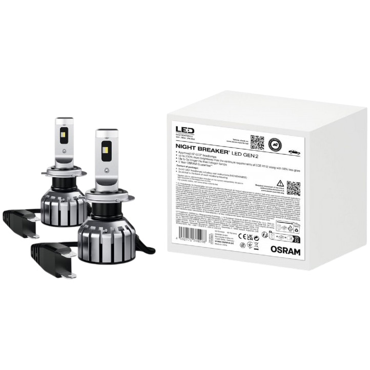 Bec LED OSRAM Gen.2 Night Breaker+230% LED H7, 16 W, 12 V