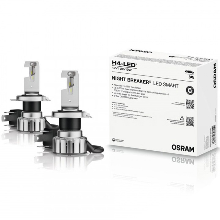 LED крушка Osram Night Breaker Led Smart H4 +330%, 2 бр.