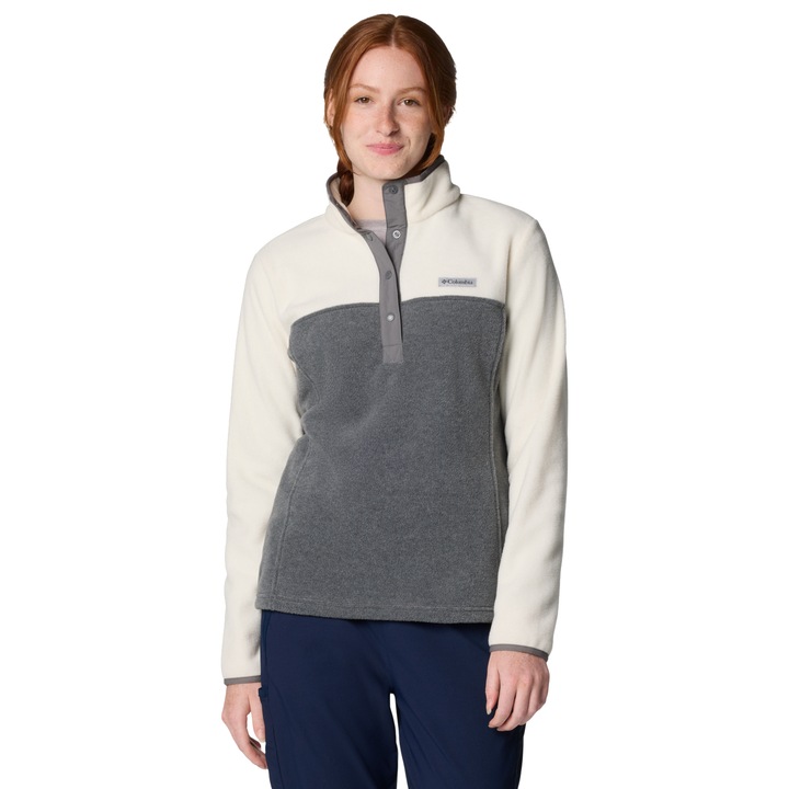 Спортно поларено горнище, Columbia Benton Springs 1/2 Snap Pull Over II 2085651, Сив