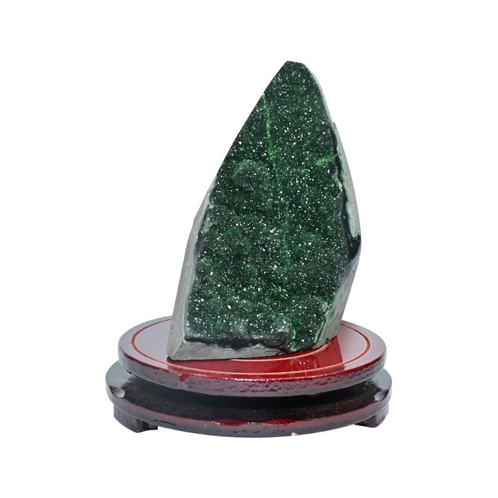 Cristal verde, ornamente decorative braziliene din cristal verde, verde,1.1KG,15cm