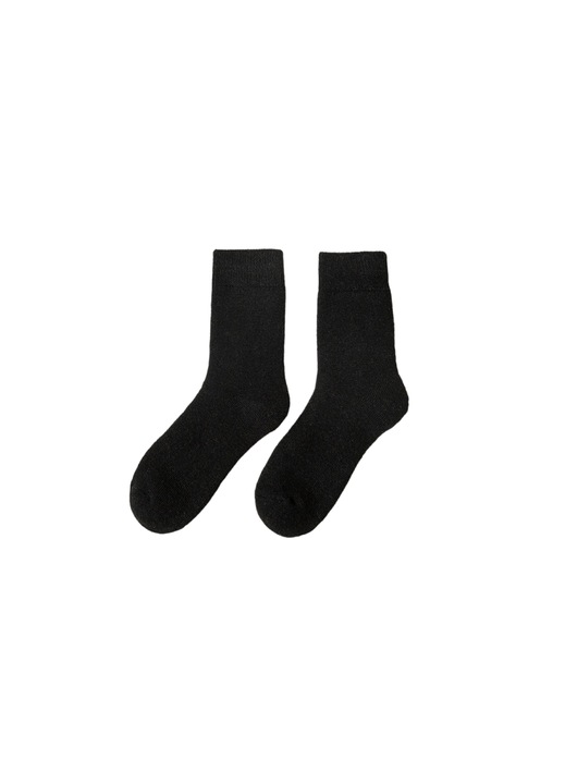 Sosete barbati, lungi, fleece, negru, 42-47 EU