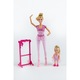 Set de papusi balerine Anlily, roz, 30x12cm