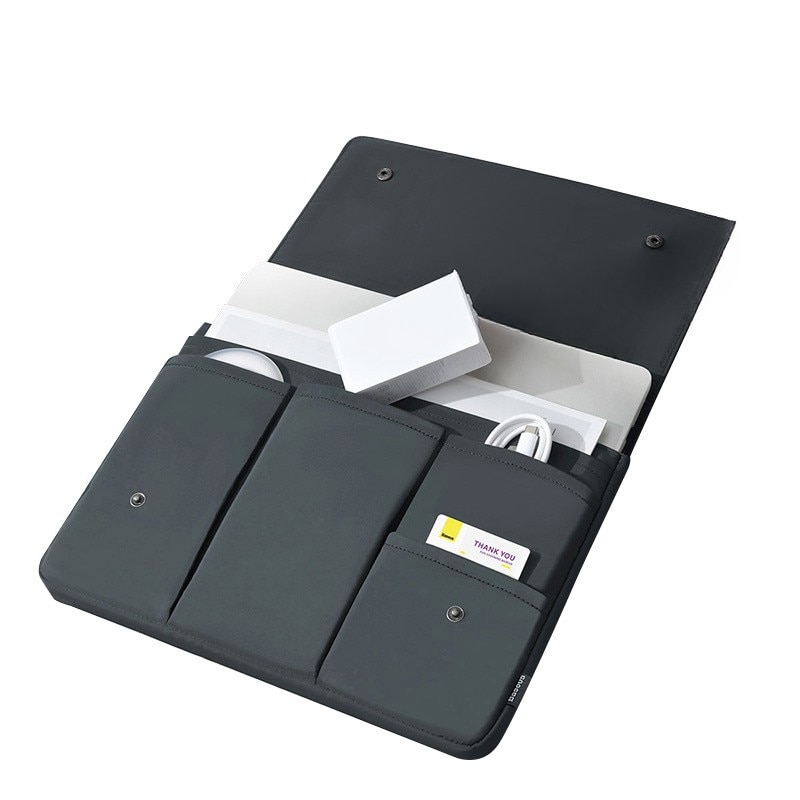 Geanta pentru laptop, 16inch, impermeabila, rezistenta la uzura, rezistenta la socuri, inchidere magnetica, depozitare stiintifica, negru