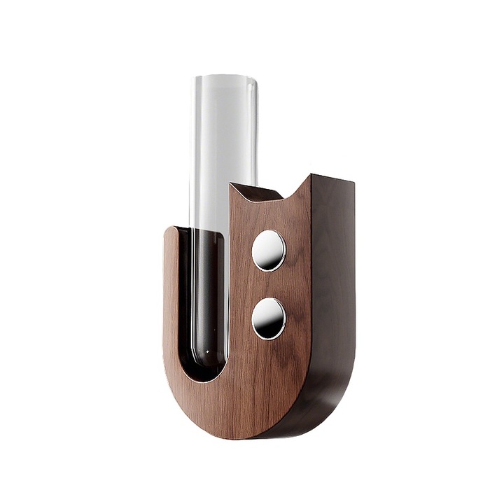 Cutie comemorativa din lemn pentru mustati de pisica, magnet decorativ pentru frigider, sticla pentru colectarea mustatilor, 6x4.5x1.8cm, 8x1.8cm