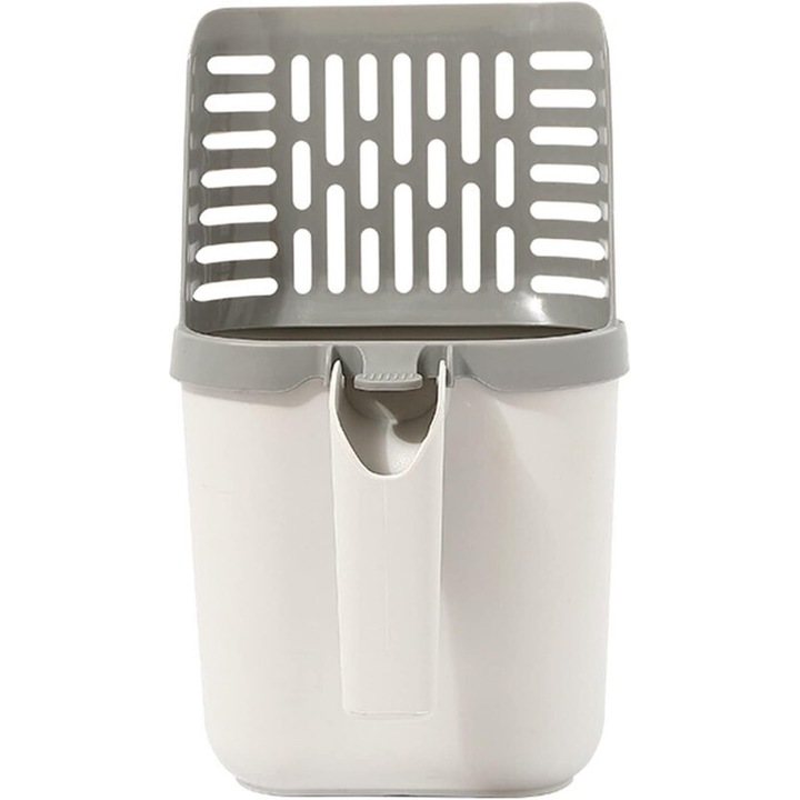 Scoop pentru litiera 2 in 1 cu suport si saci, Zaruatu, design ergonomic, 5.9"x2.5"x10.6"