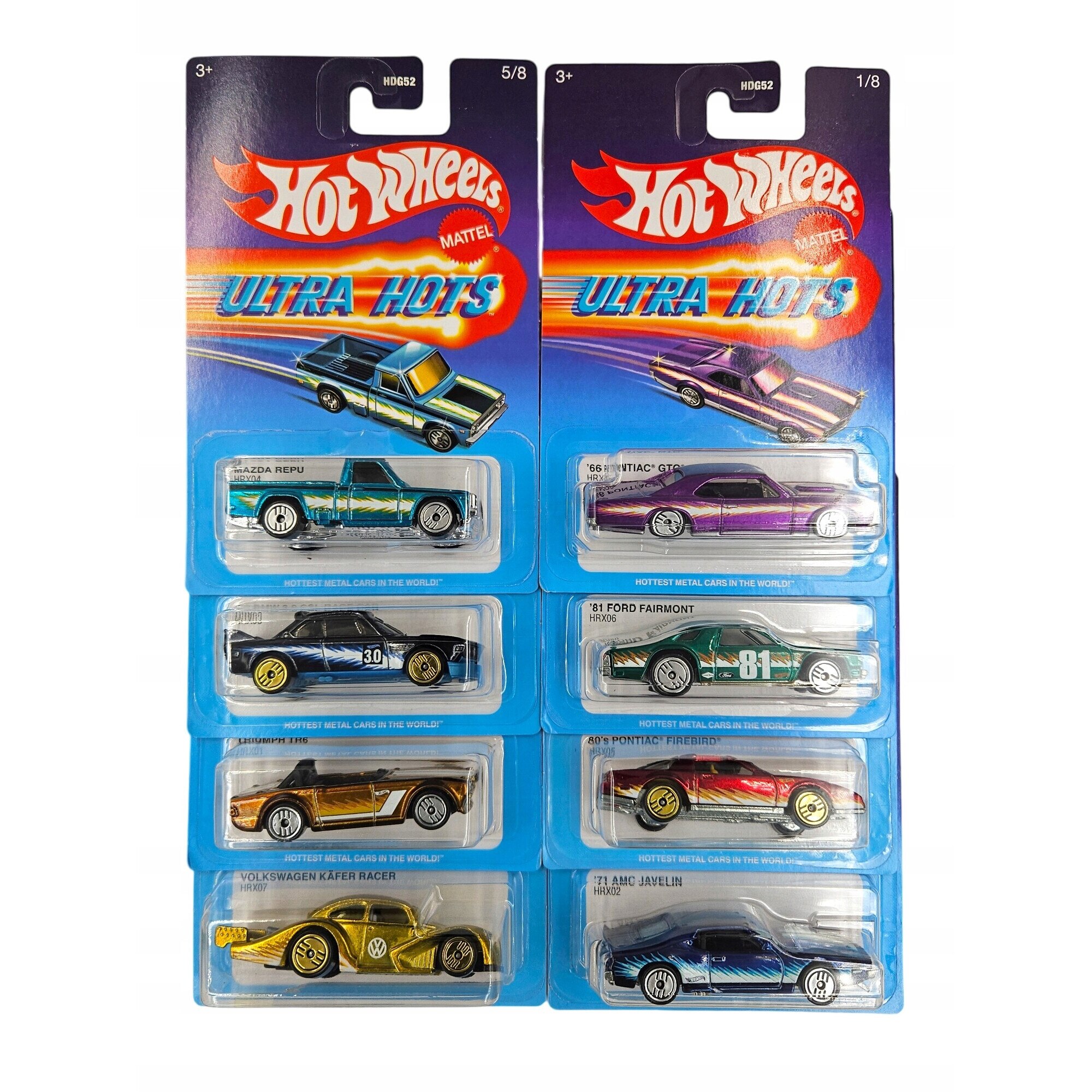 8 db Hot Wheels fém autó készlet, Ultra Hots Collection, HDG52