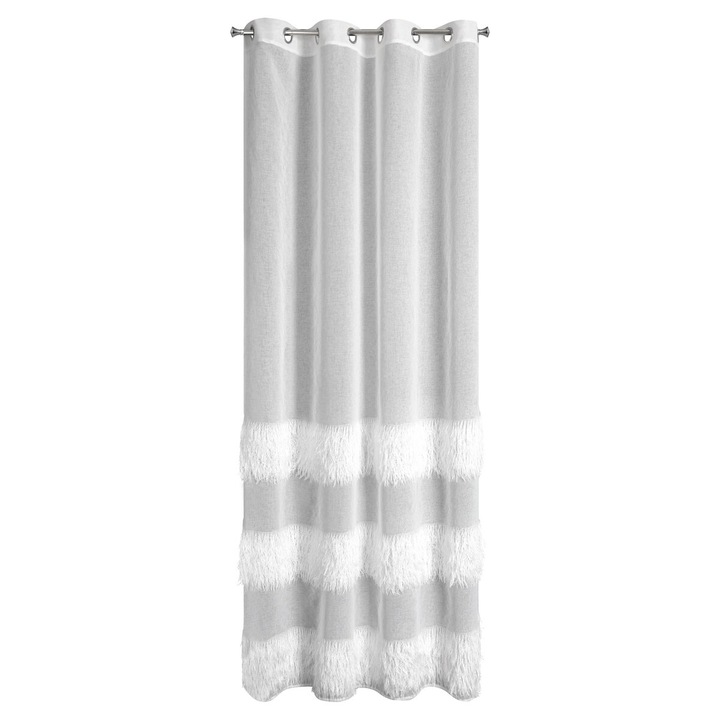 Függöny MARGARET4 140 x 250 cm gyűrűk Eurofirany fehér