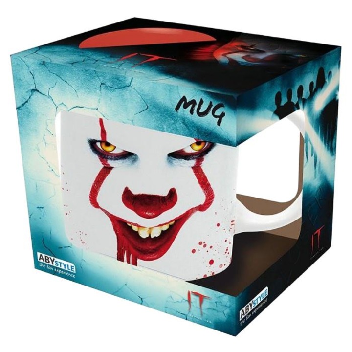 Cana 320ml Pennywise cu baloane, Abysse, ceramica, 103x113x88mm