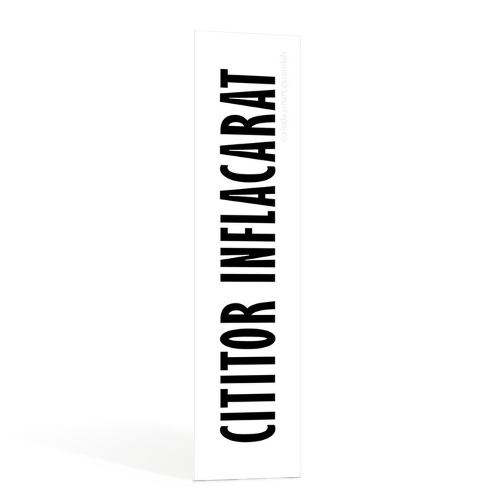 Könyvjelző, zioda smart essentials®, oldaljelölő, kiegészítő olvasáshoz, füzetekhez, tankönyvekhez és könyvekhez, karton, 4x18 cm, Lelkes olvasó