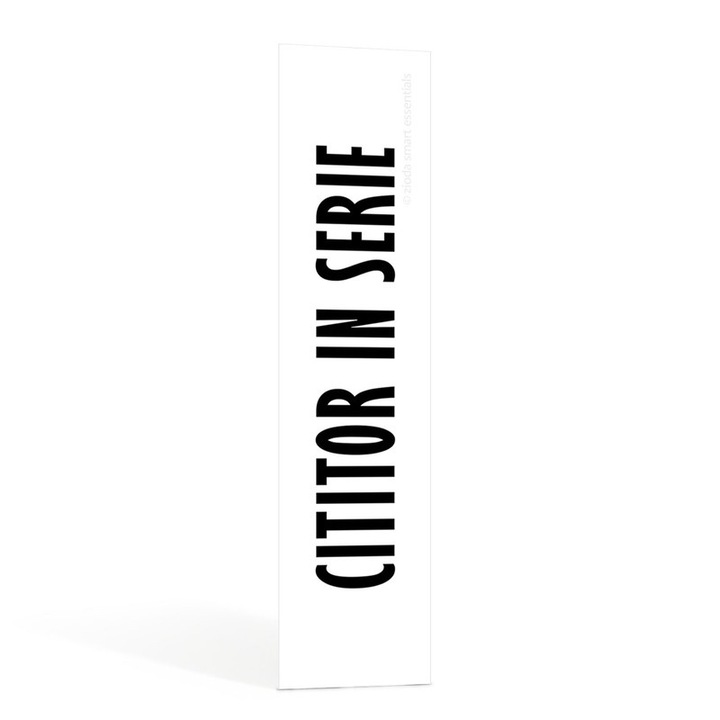 Könyvjelző, zioda smart essentials®, könyvjelző oldalakhoz, olvasási kiegészítő, füzetekhez, tankönyvekhez és könyvekhez, karton, 4x18 cm, Sorozatolvasó