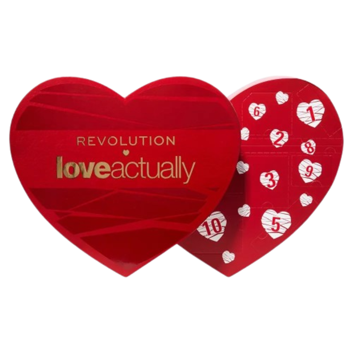 Адвент календар с 12 продукта и аксесоари и грим, Revolution Love Actually 12 Days, 12 бр.