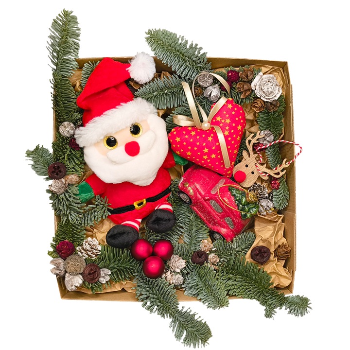 Set cadou pentru Craciun, cu trei piese, Ambient Box, multicolor – Magia lui Mos Craciun