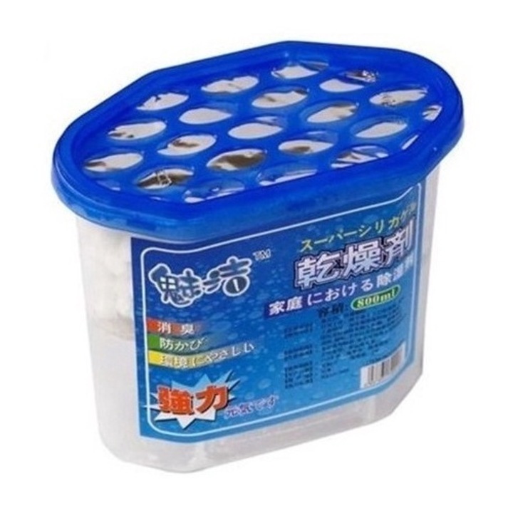 Absorbant umiditate standart, dezumidificator suprafata impotriva umezelei 800ml, cantitate granule 400 gr