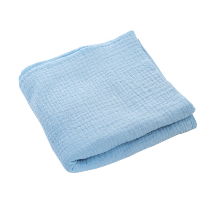 Pled din MUSELINA, bleu, 70x70 cm, Recostore®, REC3036-1