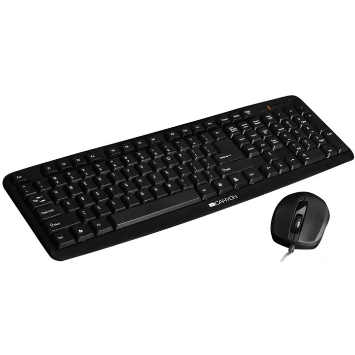 Kit Tastatura/Mouse, Canyon, CNE-CSET1-BG, USB, negru