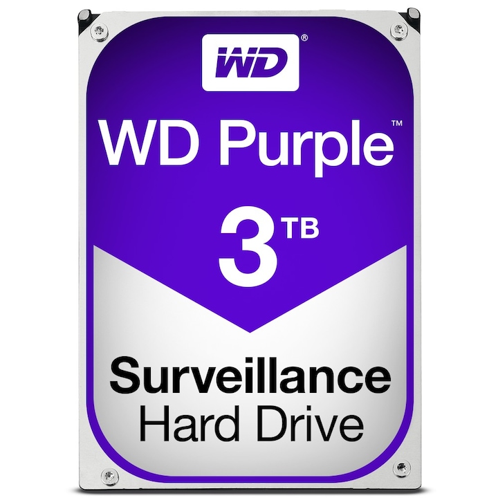 HDD WD Purple 3TB, 64MB, SATA 3