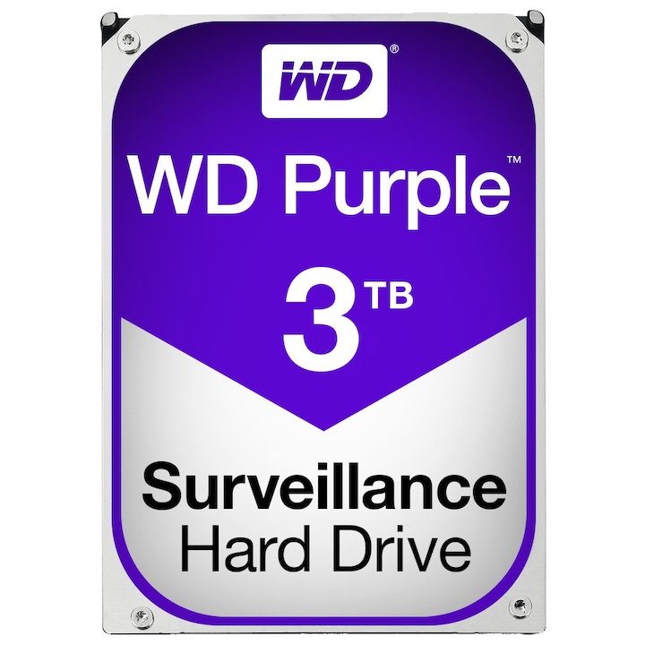 Хард диск WD Purple, 3TB, SATA III, 3.5”, 64MB