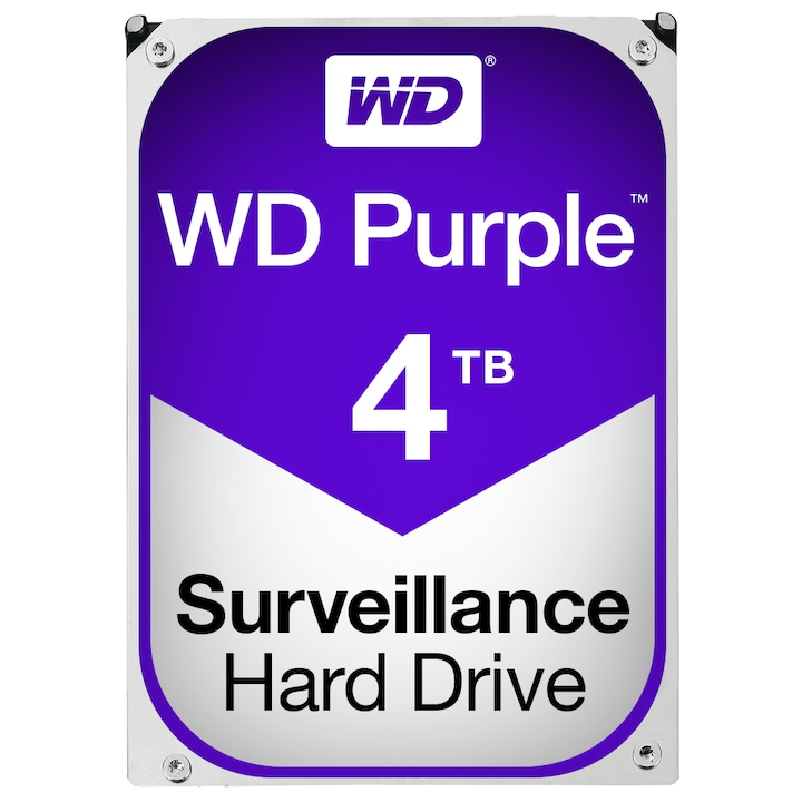 WD Purple 4TB merevlemez, 5400rpm, 64MB cache, SATA III