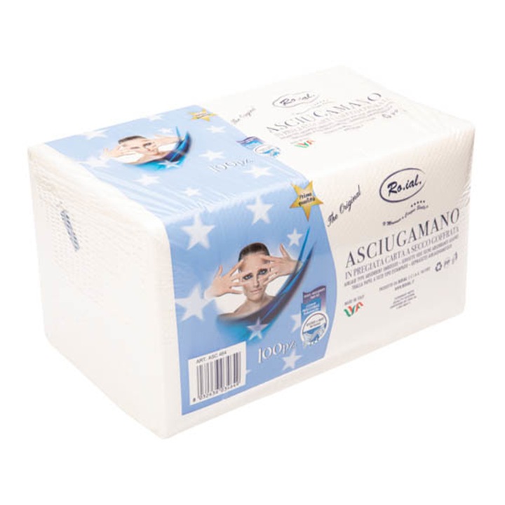 Prosop absorbant Roial din celuloza, pentru coafor, de unica folosinta, 40 x 70 cm, 100 buc