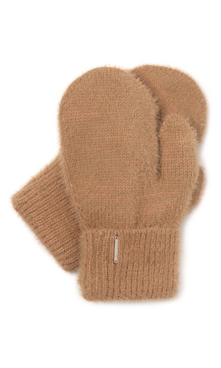 Vivisence Manusi Dama de Iarna Stilate, cu Manseta Larga, Realizate din Fir Moale si Calduros, cu Captuseala, Perfecte pentru Toamna si Iarna, Caramel, Marime Universala