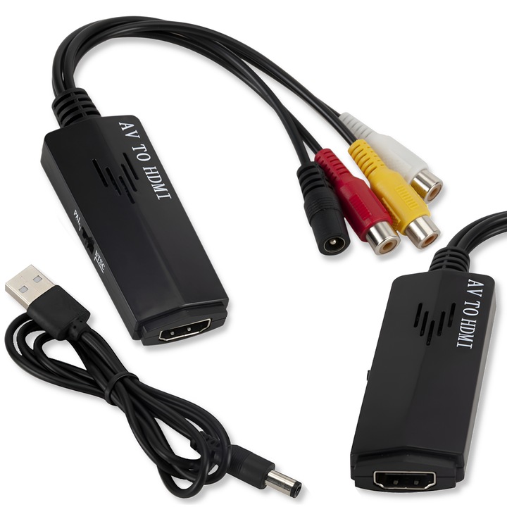 Arthon kép- és hangadapter, AV-HDMI, 3x RCA