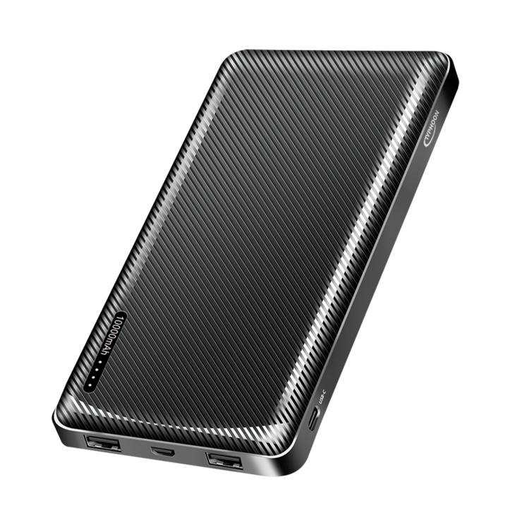 Външна батерия LogiLink, Typhoon, 10.000 mAh, 2x USB-A, USB-C, micro-USB, черна