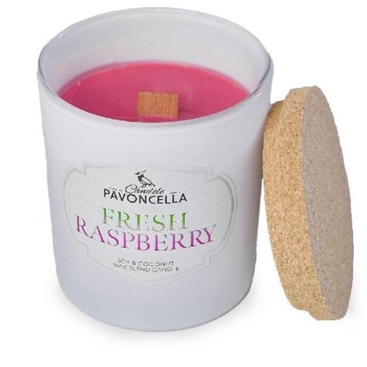 Pavoncella szójaviasz gyertya, Fresh Raspberry, 135g