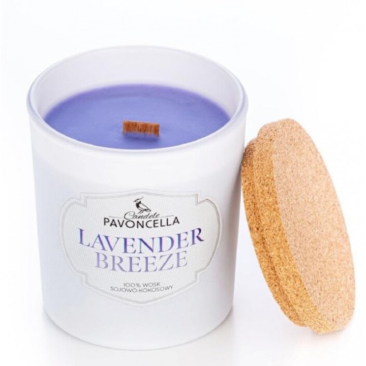 Pavoncella Levendula Breeze szójagyertya, 135g