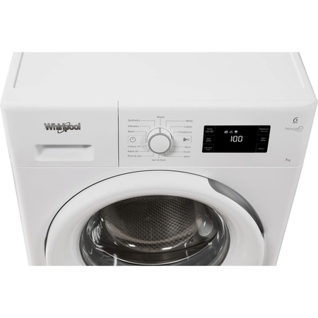Masina de spalat rufe Whirlpool FreshCare+ FWG71484W EU, 6th- Sense, 7 kg, 1400 rpm, Clasa A+++, Alb