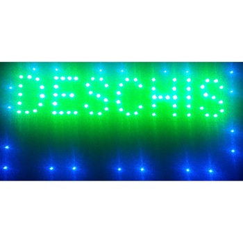 Reclama LED - DESCHIS INCHIS - verde rosu, de interior Reclama LED - DESCHIS INCHIS - verde rosu, de interior