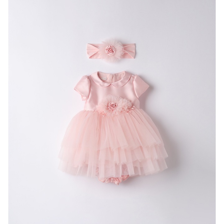 Keresztelő ruha lányoknak, Mini banda, 3.A775, Rózsaszín, 80-86 cm